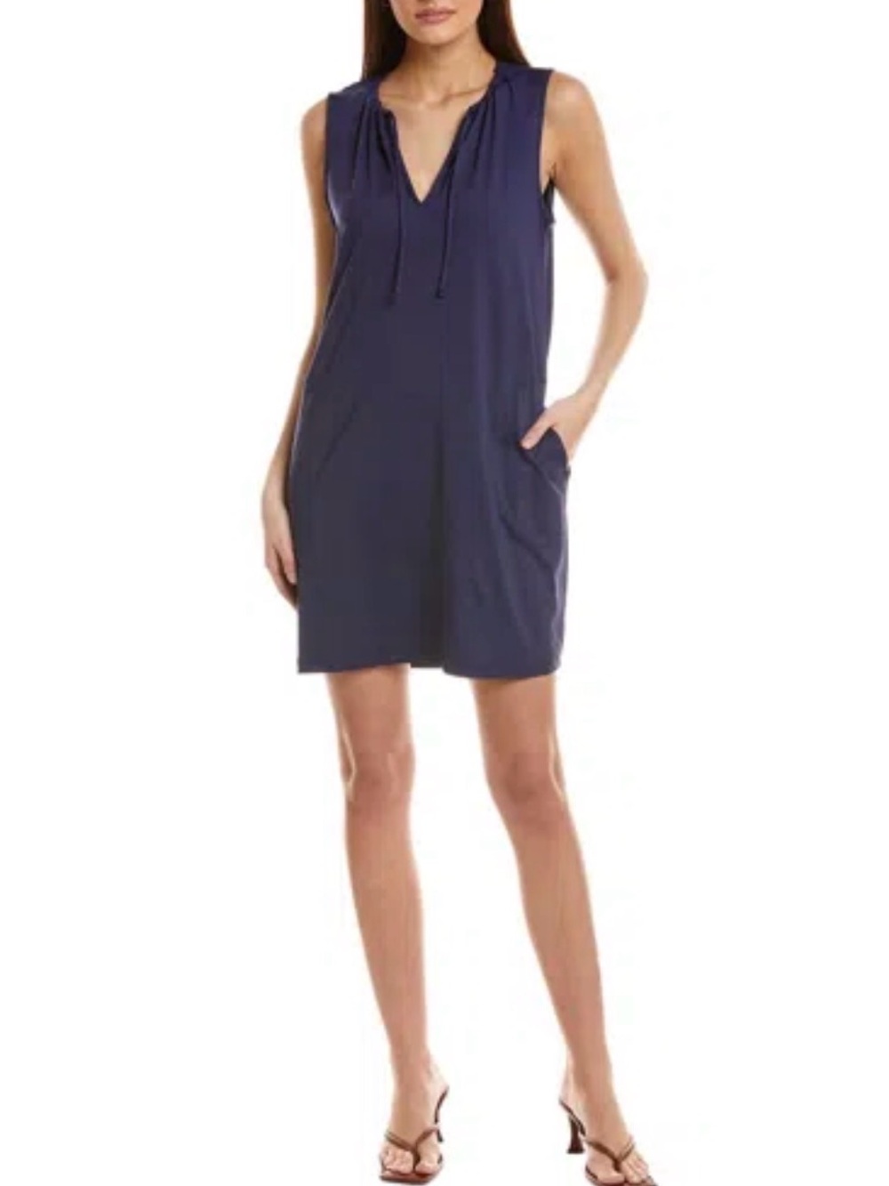 TOMMY BAHAMA Solid Split Neck Spa Dress in XL